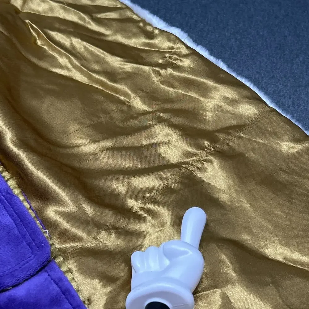 Old Navy Dog Supply Co King Prince Costume Size Medium Cape Crown Purple Gold